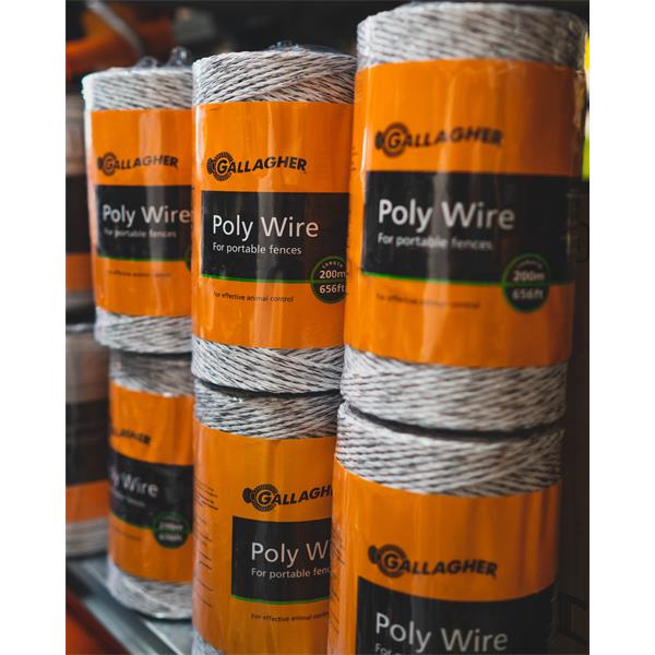 Gallagher Polywire 6 Strand 200M White