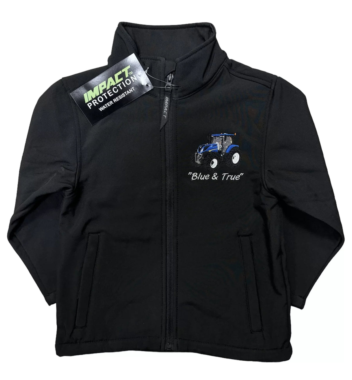 KIDS IMPACT SOFTSHELL JACKET – BLUE TRACTOR