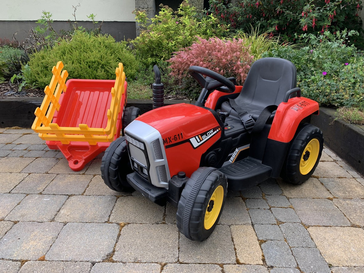 MX Red 12V Electric Tractor Trailer