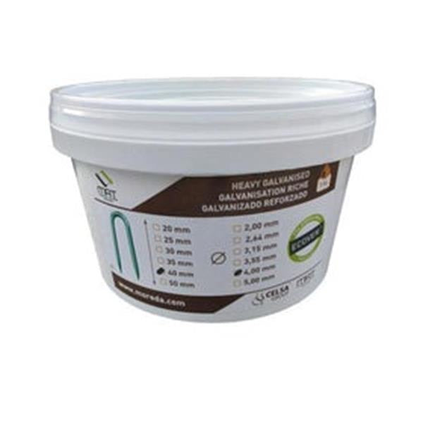 Euro 40Mmx4mm Green Staple (5Kg Tub)