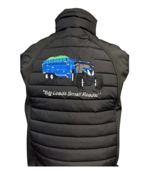 KIDS IMPACT HYBRID GILET BLUE TRACTOR & TRAILER