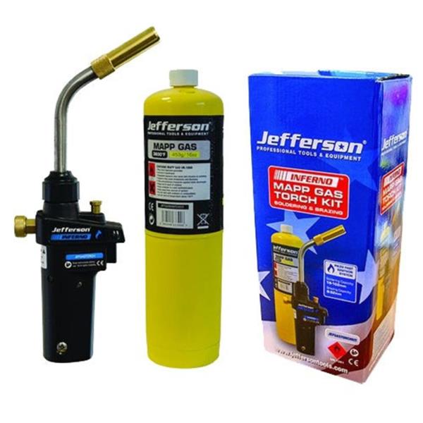 Jefferson Soldering &amp; Brazing MAPP Gas Torch &amp; Mapp Gas Kit