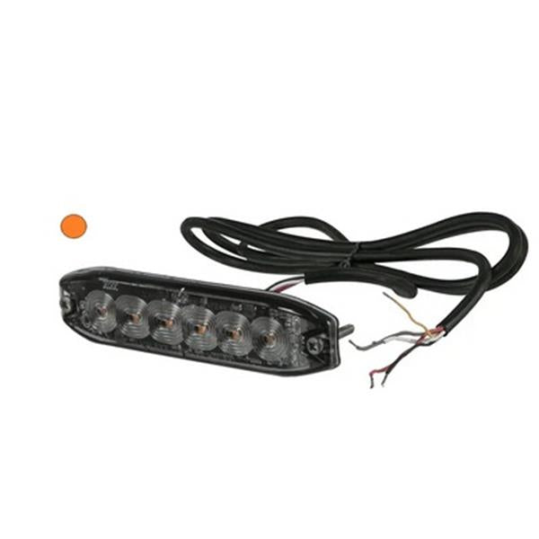 Kramp Flashing Warning Light , Amber, 6 Led&