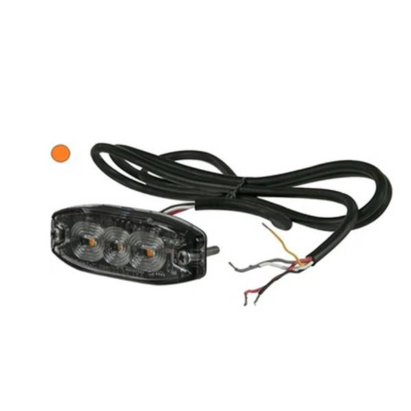 Kramp Flashing Warning Light, Amber, 3 Led&