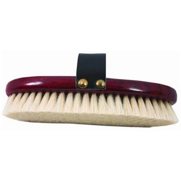 BODY BRUSH SOFT GOAT HAIR WITH LEATHER STRAP
