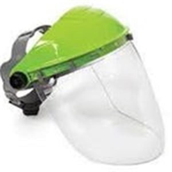 GREEN BROWGUARD AND VISOR SET