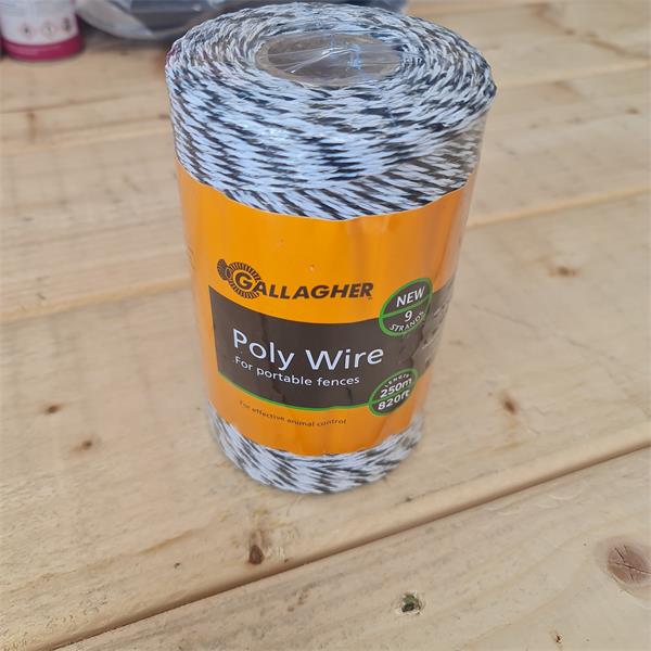 Gallagher Polywire 9 Strand 250M White