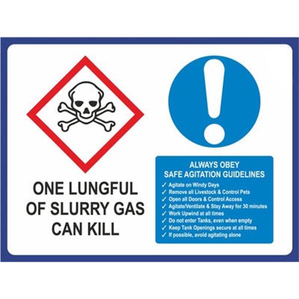 Danger Slurry Gases Dpt Approved Sign