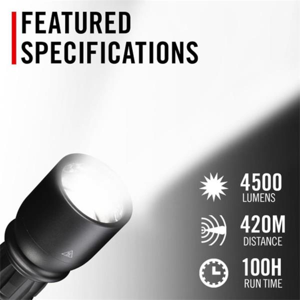 Coast 1 X Zx710 Rechargeable Hand Torch (4500 Lumens)