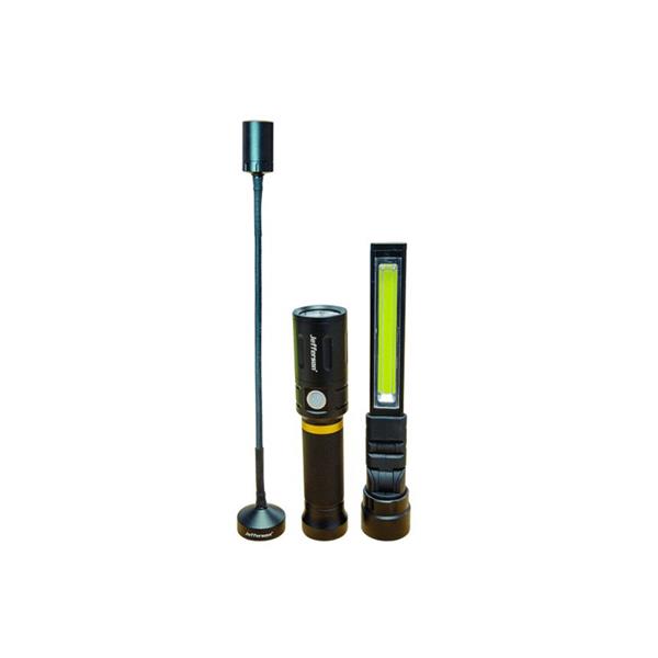 Jefferson 300lm 3-in-1 Interchangeable Rechargeable LED Lamp &amp; Torch Kit