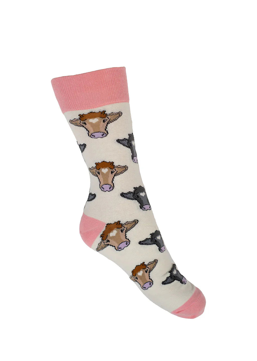 Pink Cow Socks | Crew