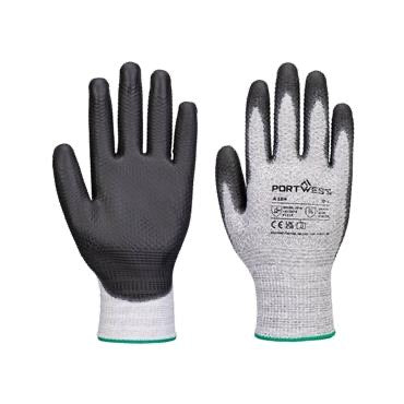 Grip 13 Pu Diamond Knit Glove (Pk12) - Grey/Black