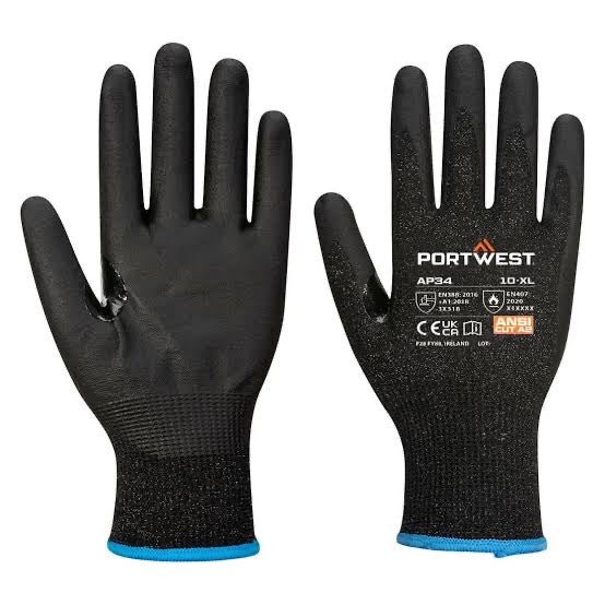 Lr15 Nitrile Foam Touchscreen Glove (Pk12) - Black