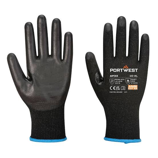 Lr15 Pu Touchscreen Glove (Pk12) - Black