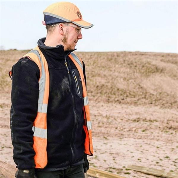 JCB Workwear Trade Fleece Full Zip, Black