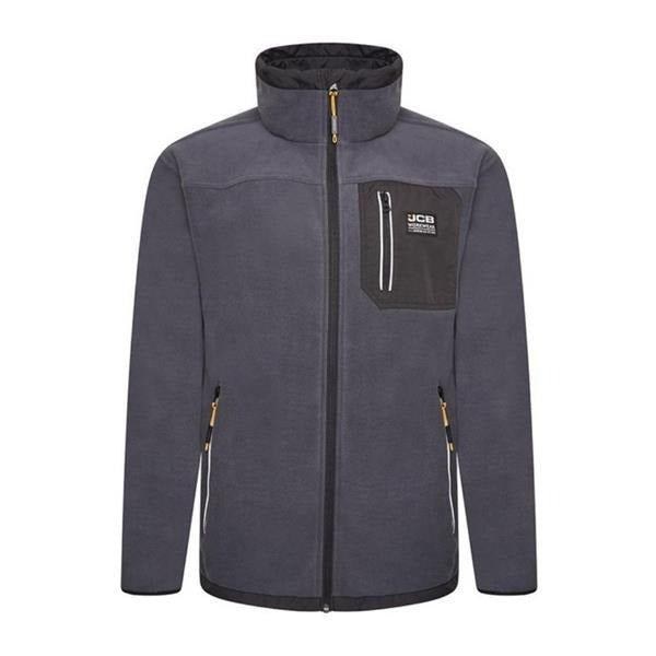 JCB Workwear Trade Fleece Jacket Full Zip Steel Blue