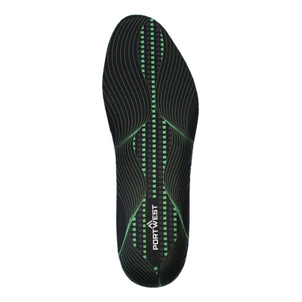 Gel Cushion &amp; Arch Support Insole - Black/Green
