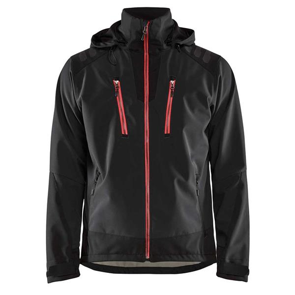 BLAKLADER 47492513 Softshell Jacket, Black/Red