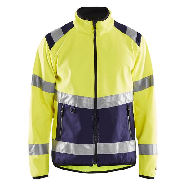 48772516 Hi-Vis Softshell Jacket, Hi-Vis Yellow and Navy