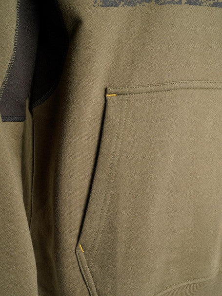 JCB Workwear Horton Hoodie - Classic Workwear Pullover for Trades and Contractors Olive