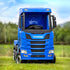 Official Scania Blue 24V Ride-On Truck & Trailer