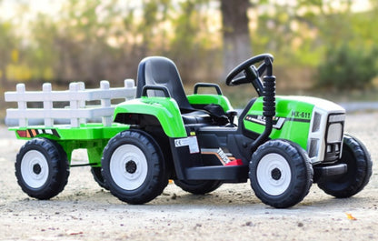 Fast and furious MX Green 12V Electric Tractor Trailer.