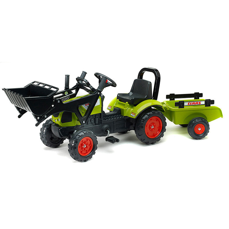 Claas backhoe with trailer